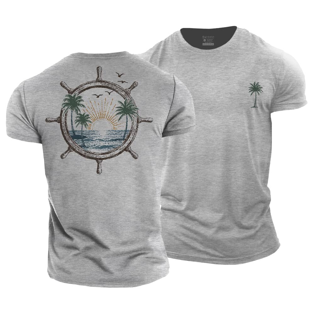 Sunset Voyage Cotton T-Shirt