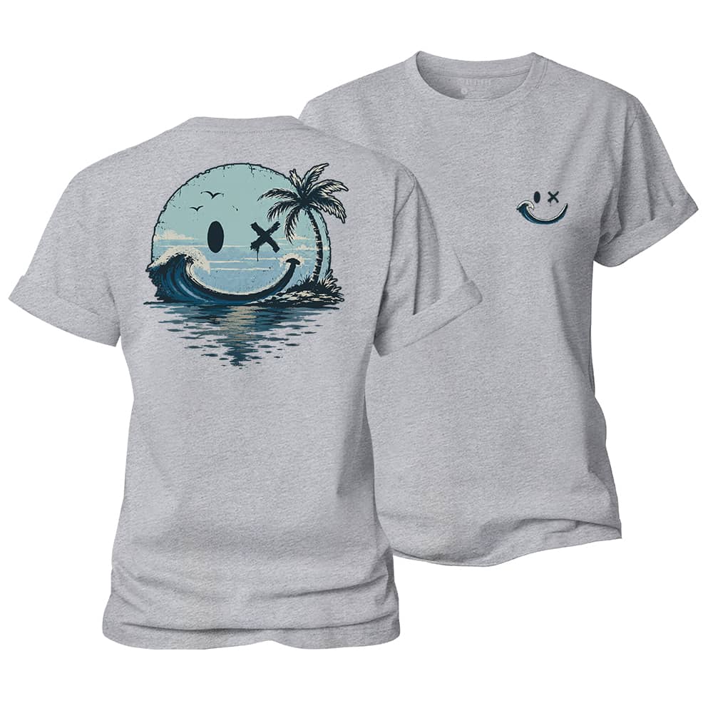 Smiley Wave Palm Women's Cotton T-Shirt