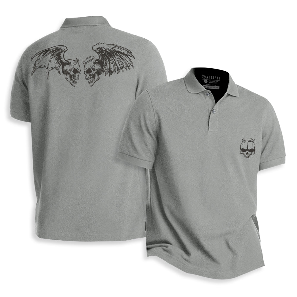 Devil Angel Skull Polo Shirt