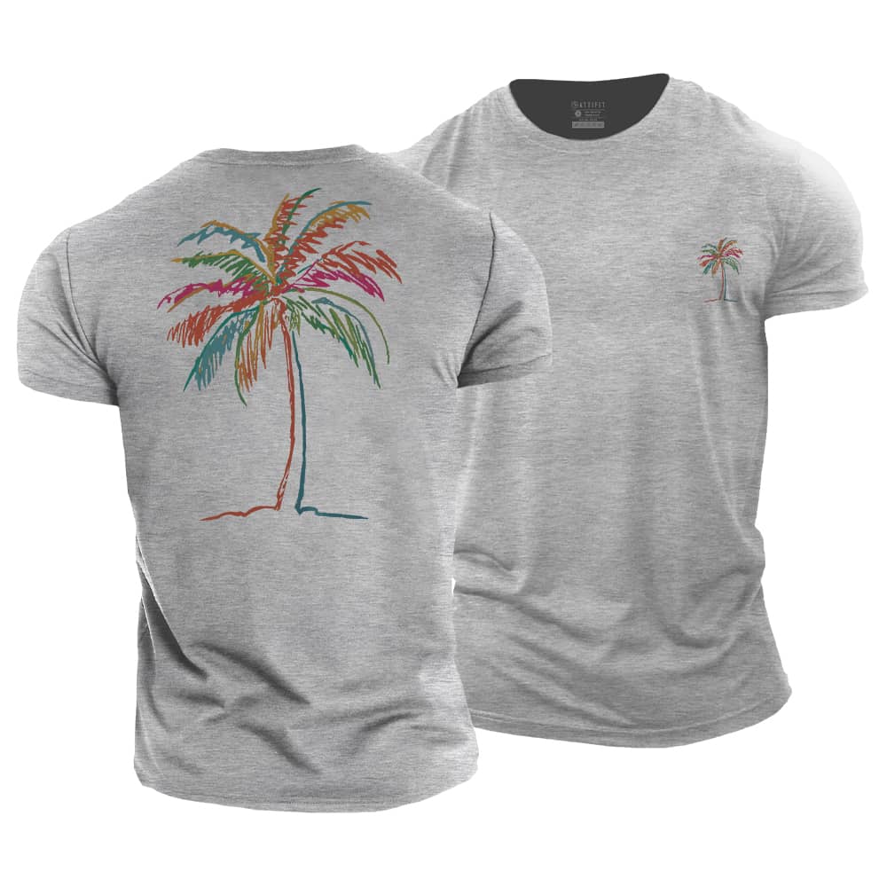 Colorful Palm Cotton T-Shirt