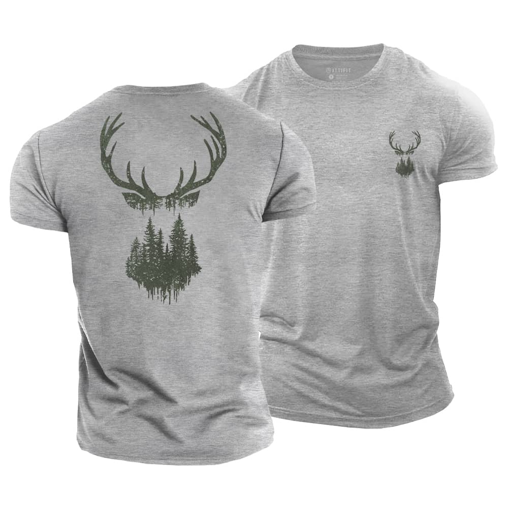 Antler Forest Cotton T-Shirt