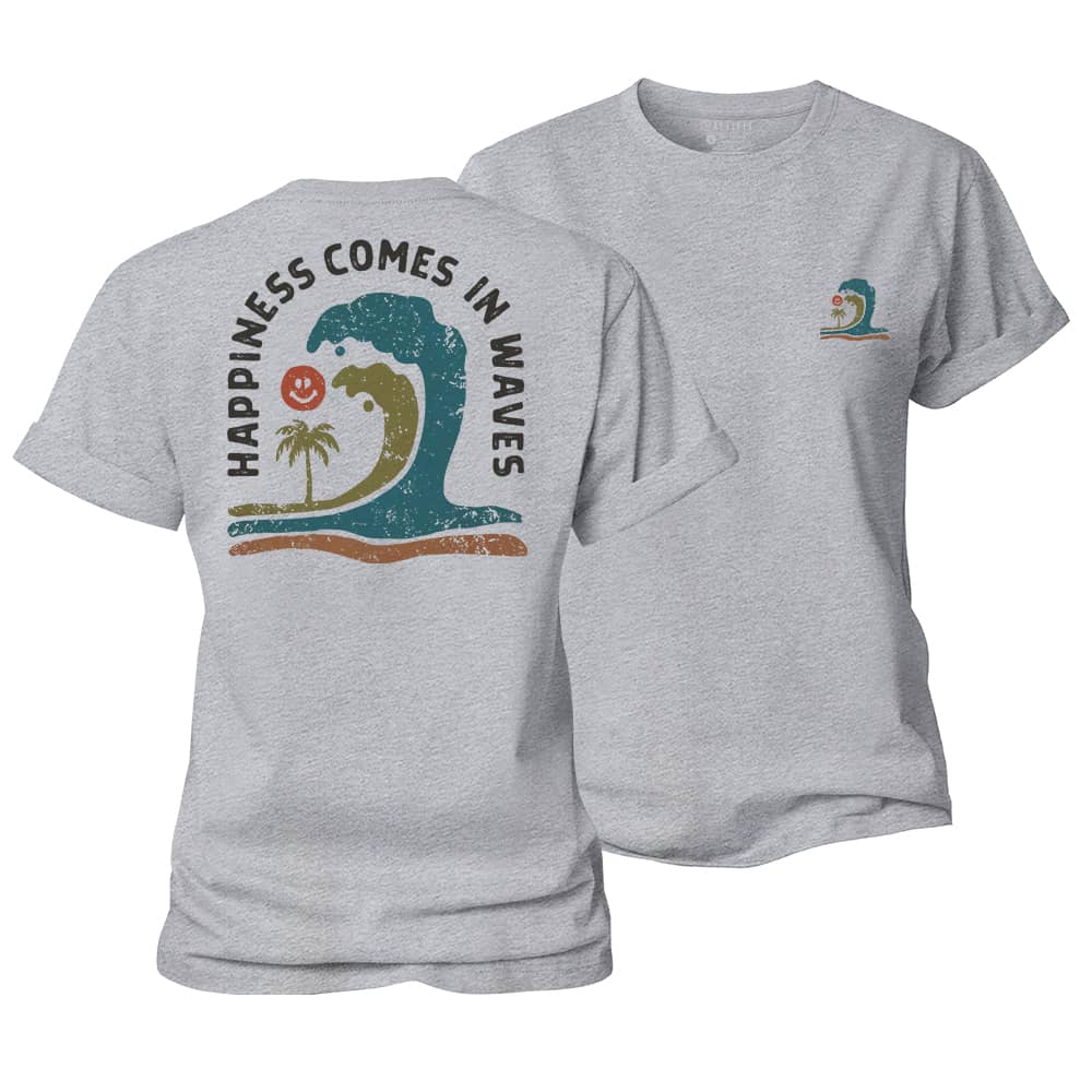 Happiness Comes In Waves Women's Cotton T-Shirt