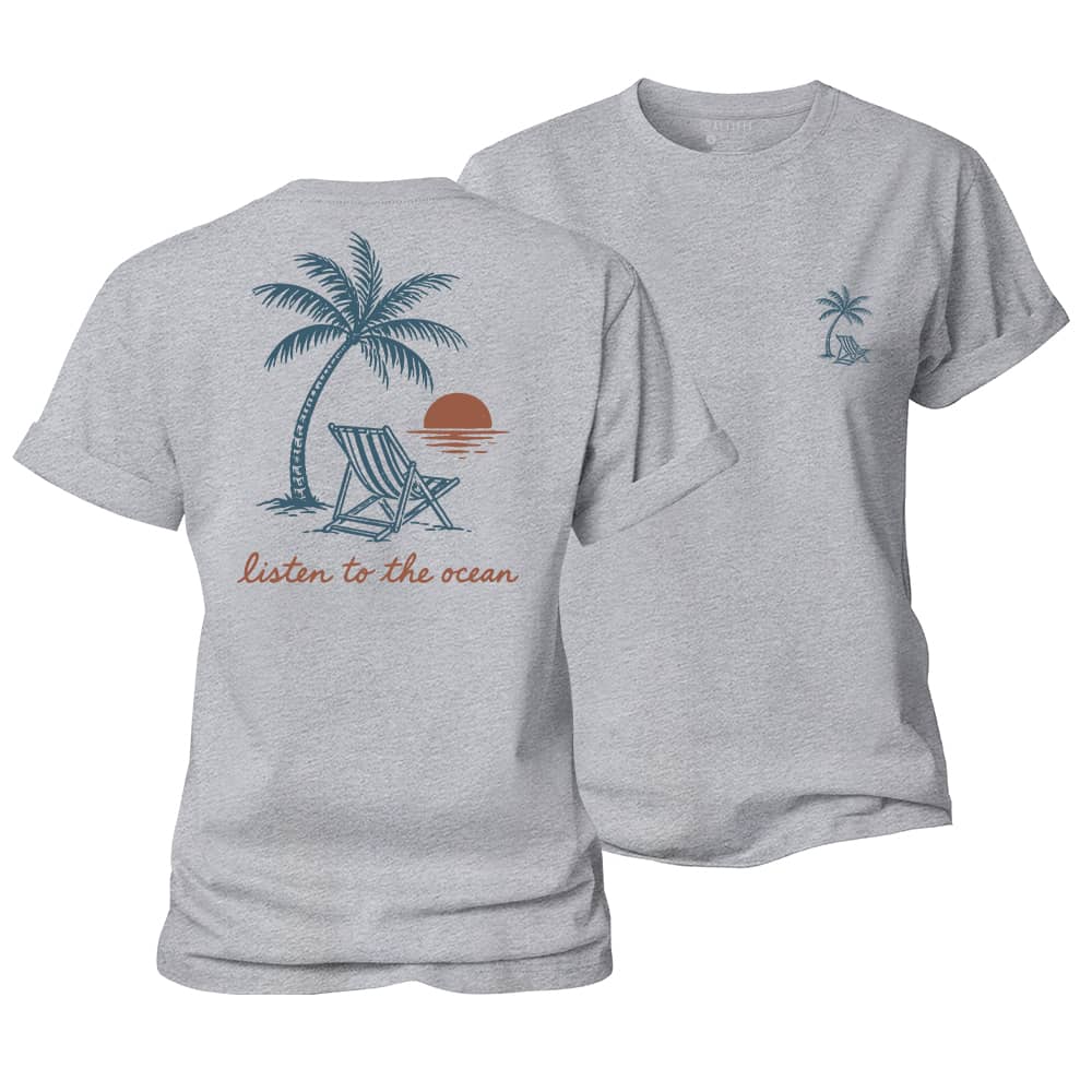 Listen To The Ocean Women's Cotton T-Shirt