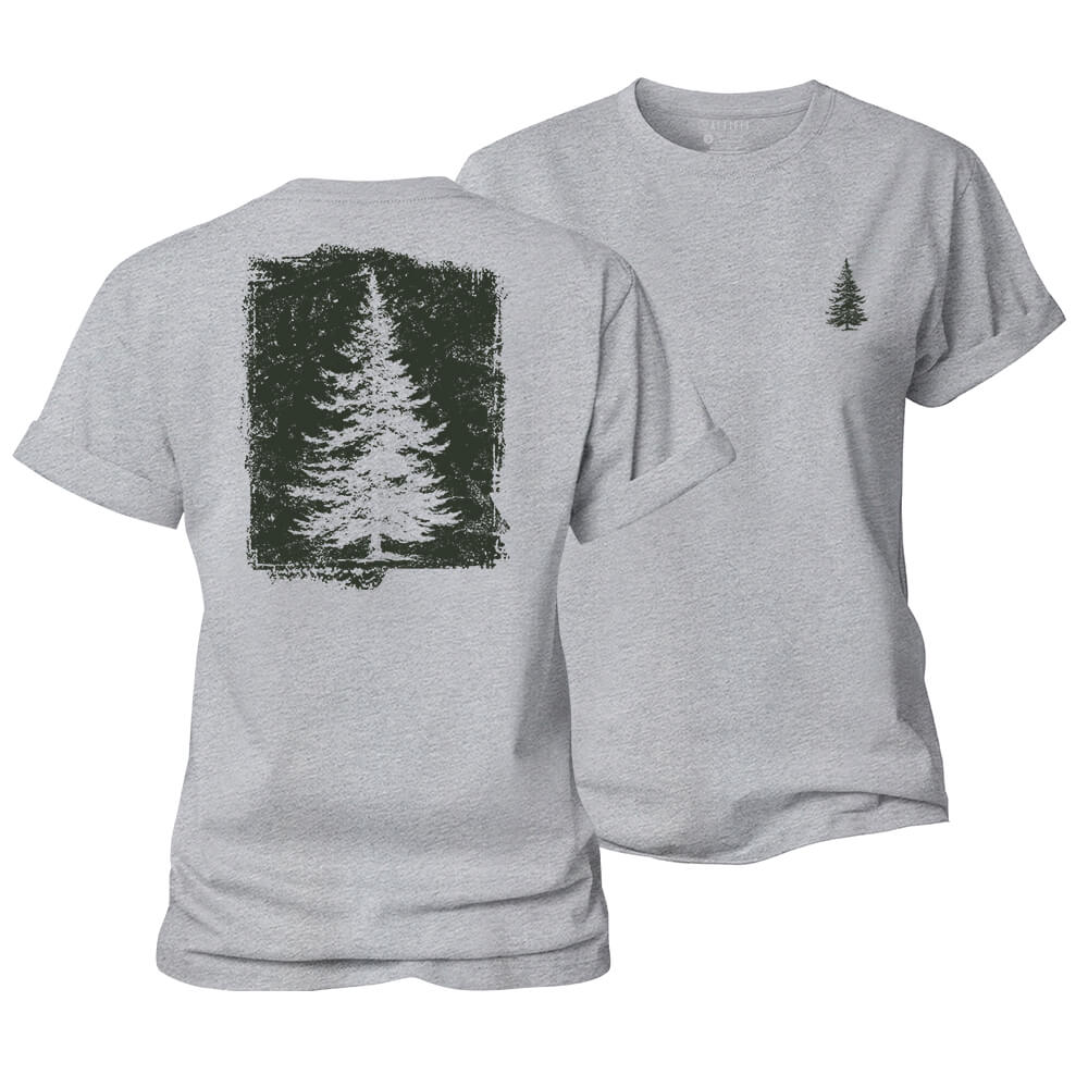 Pine Tree Silhouette Women's Cotton T-Shirt