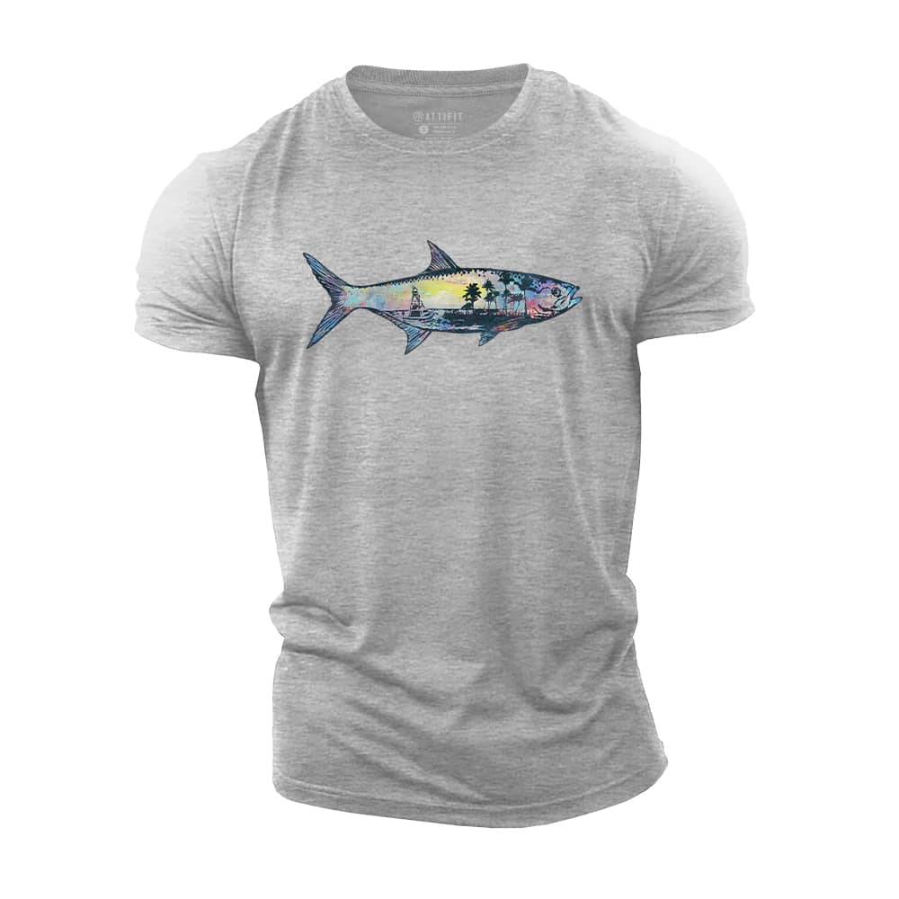 Seaside Fish Cotton T-Shirt