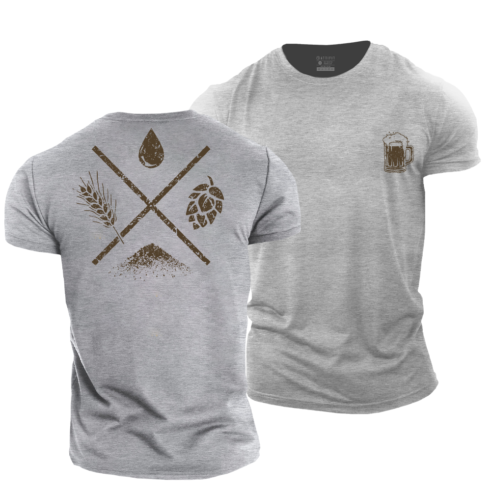 Home Brew Beer Ingredients Essential Cotton T-Shirt