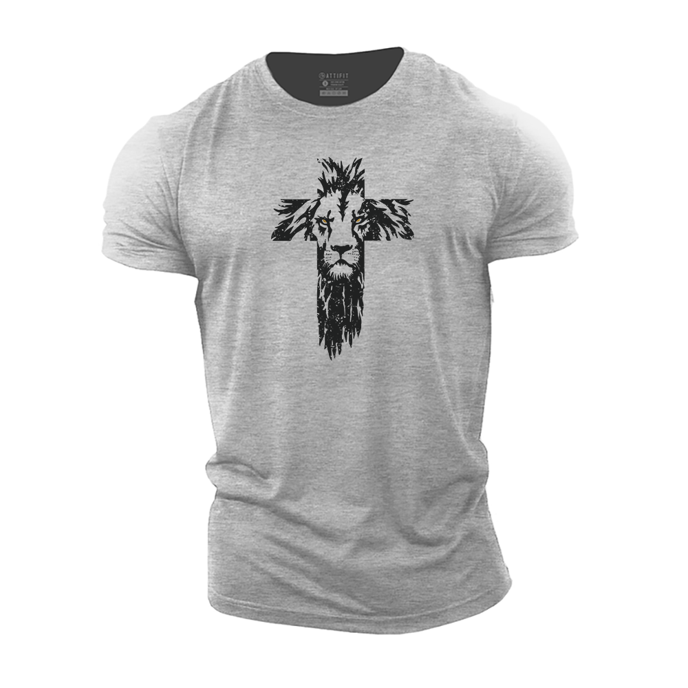 Lion Cross Cotton T-Shirt