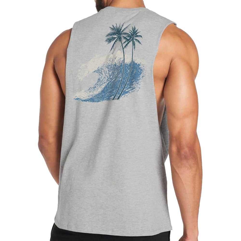 Ocean Wave Palm Tank Top