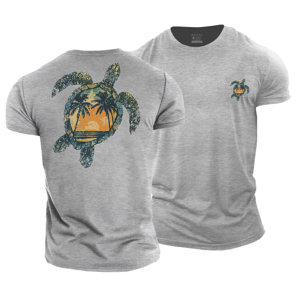 Beach Turtle Cotton T-Shirt