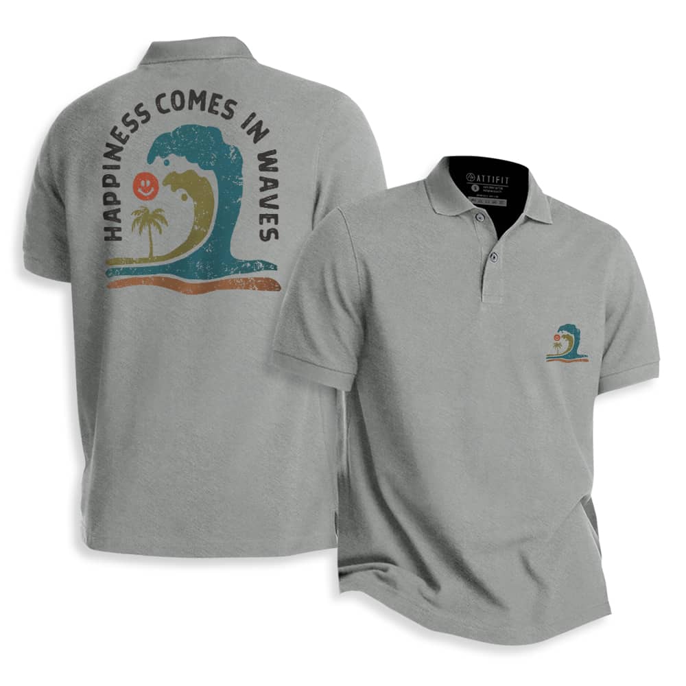 Happiness Comes In Waves Polo Shirt
