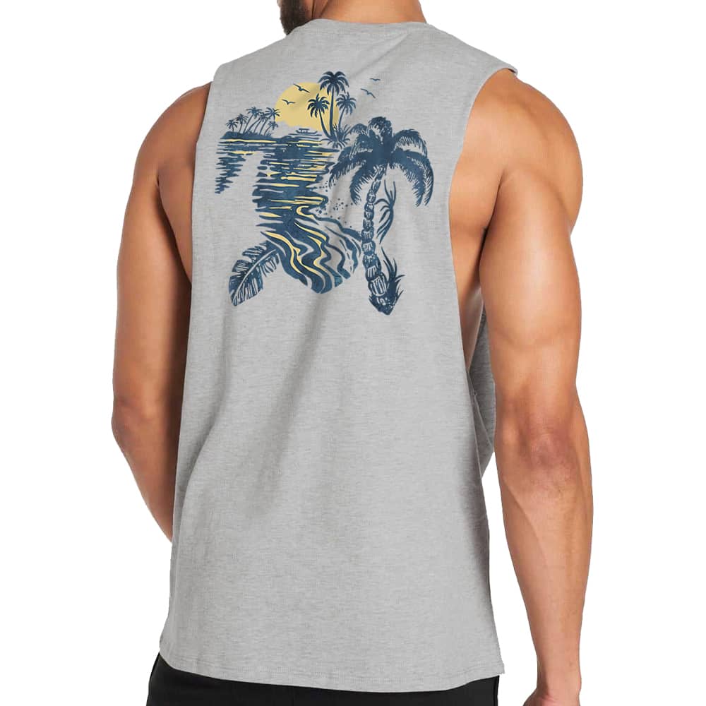Turtle Palm Reflection Tank Top