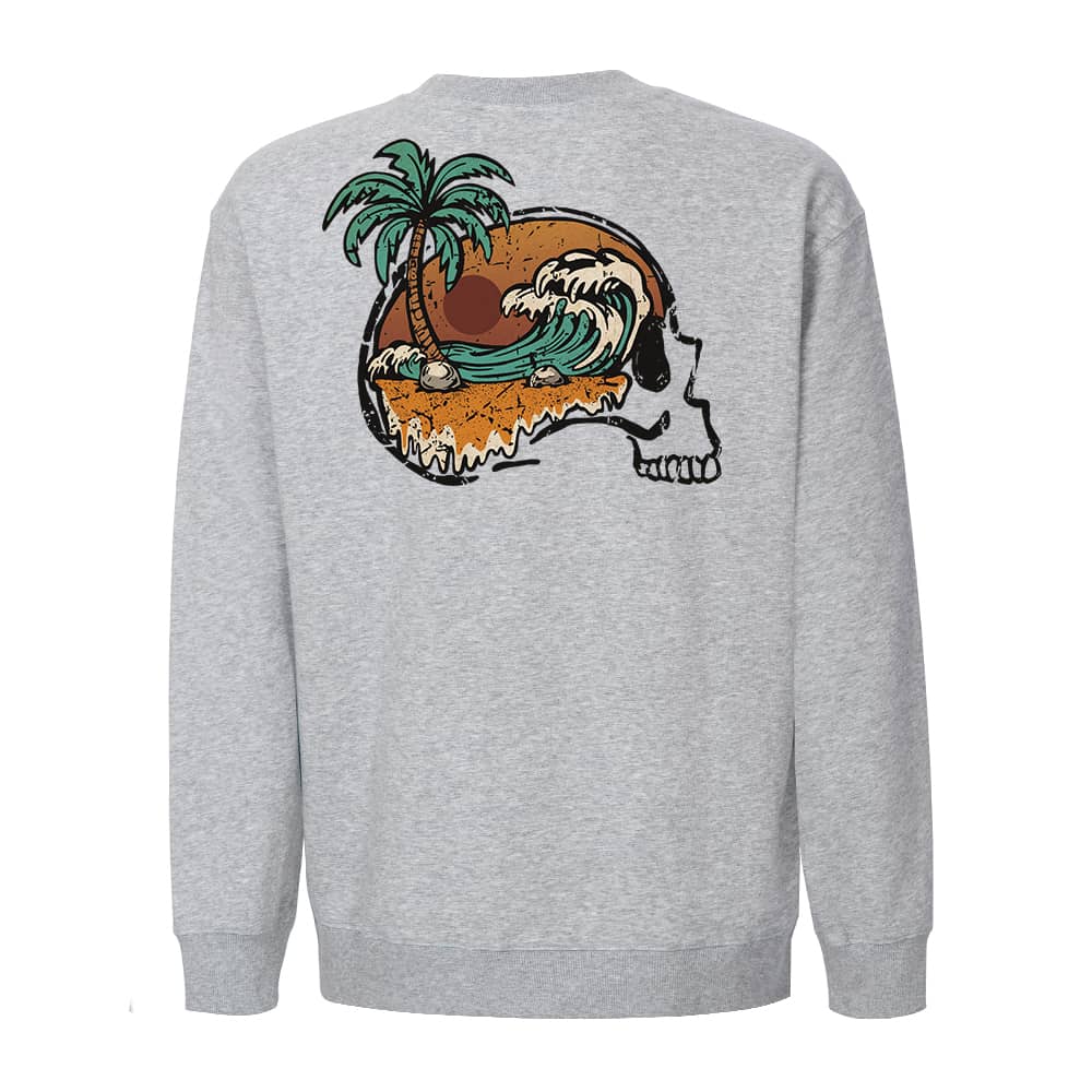 Skull Wave Crewneck Sweatshirt