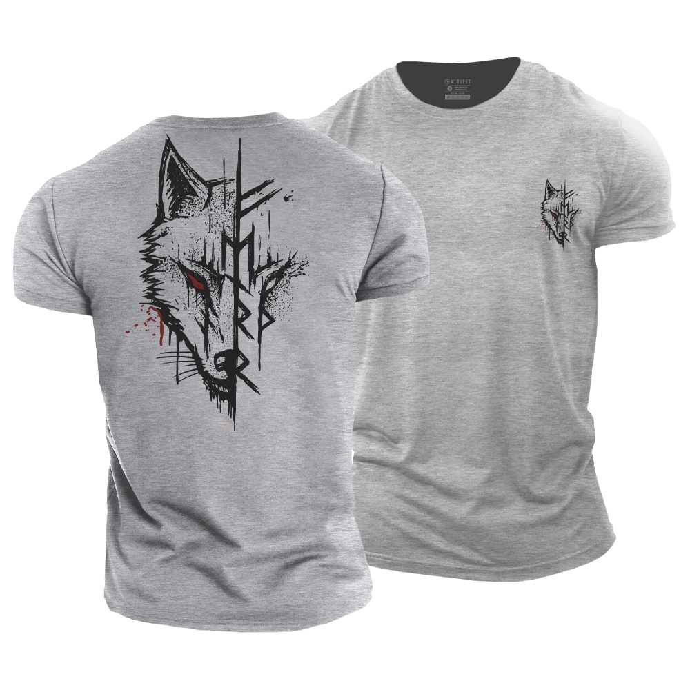 Viking Wolf Cotton T-Shirt