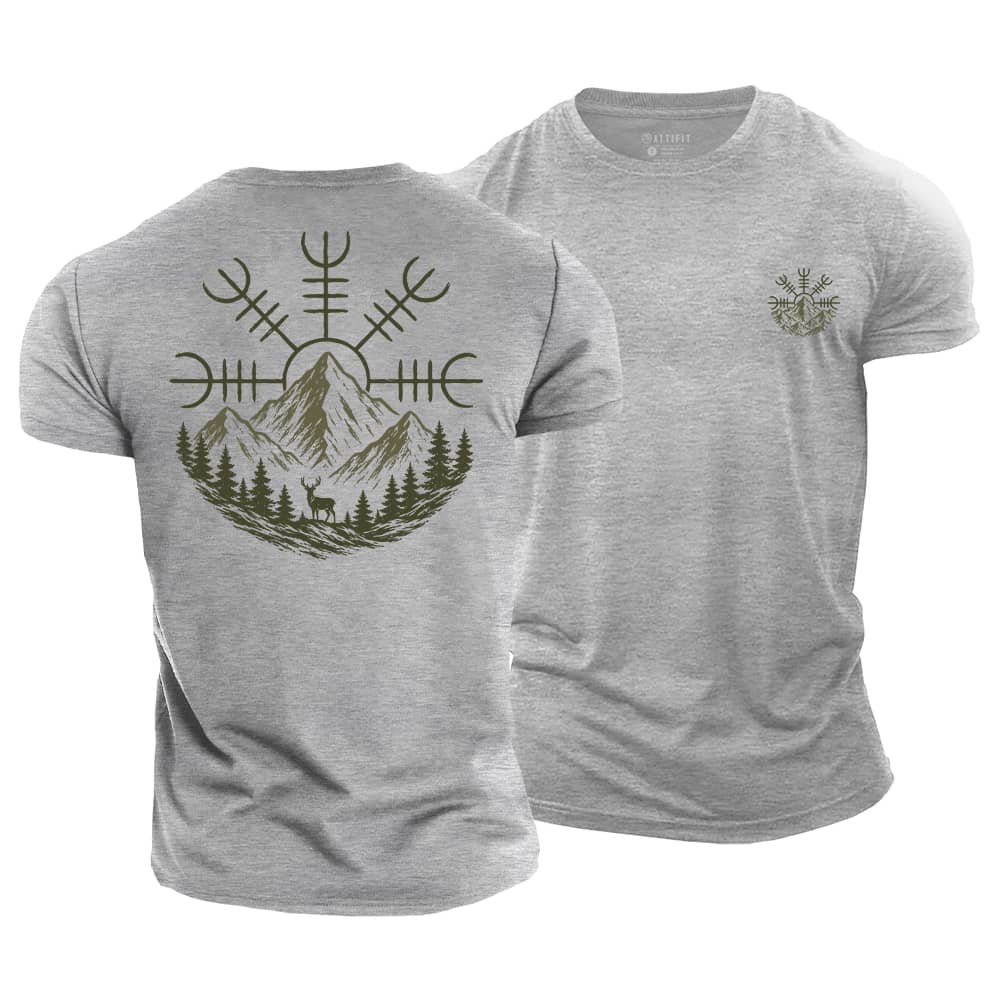 Mountain Compass Cotton T-Shirt