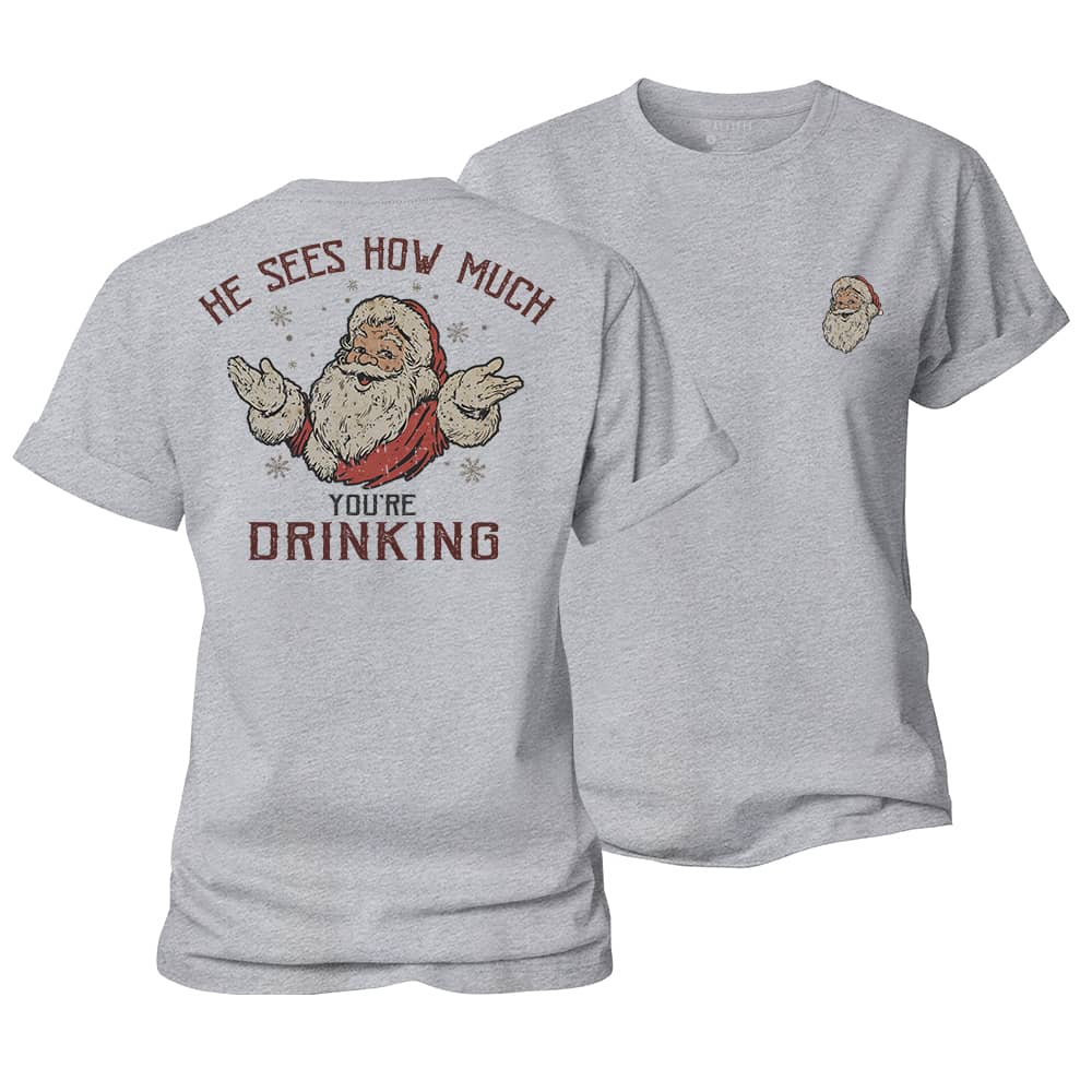 Santa Sees You Women's Cotton T-Shirt
