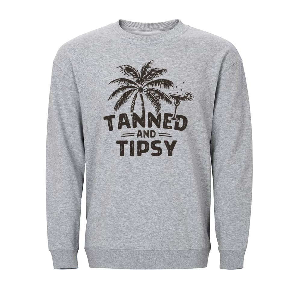Tanned And Tipsy Crewneck Sweatshirt