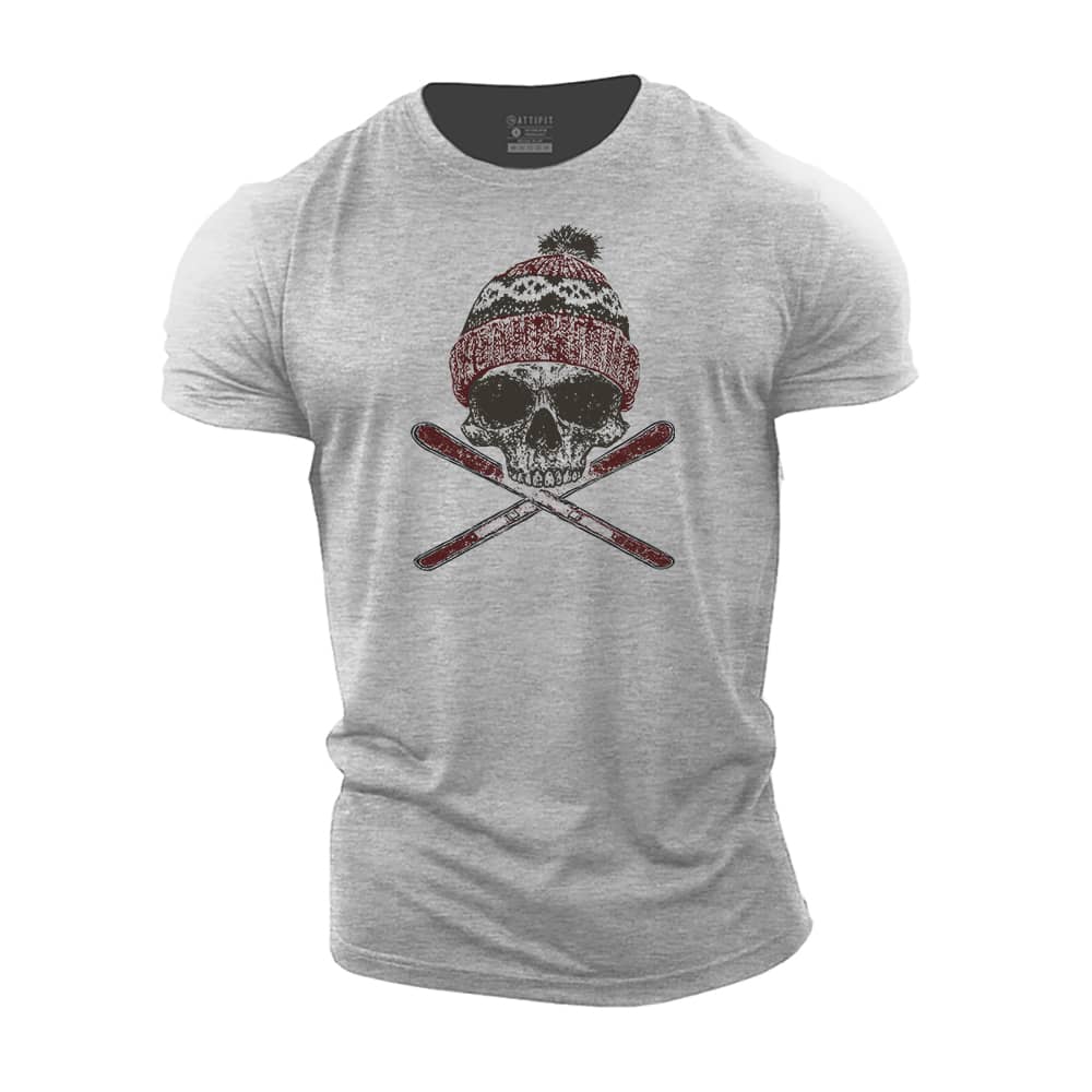 Ski Skull Cotton T-Shirt
