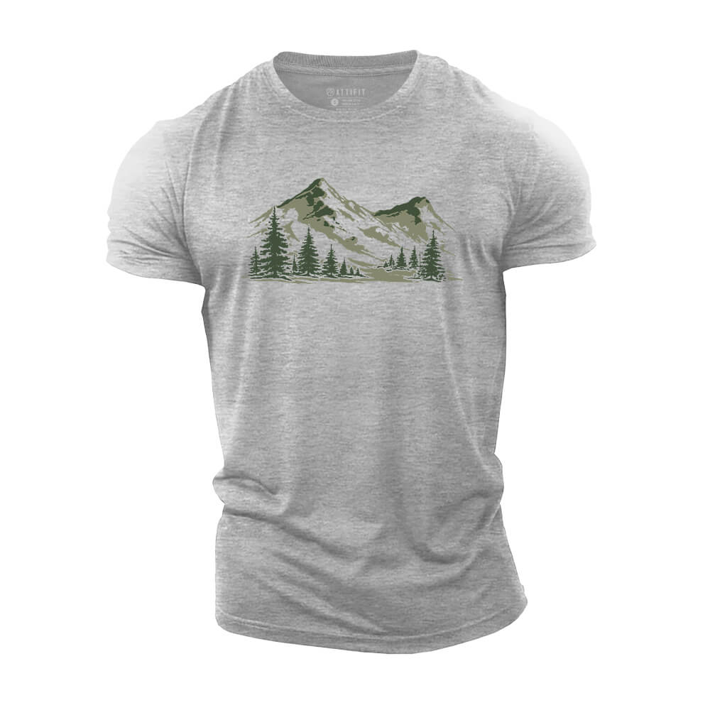 Mountain Forest Cotton T-Shirt