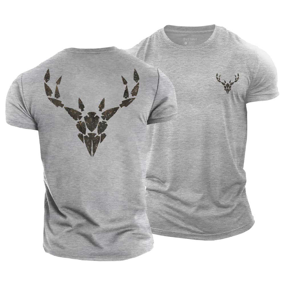 Arrow Of Hunting Deer Cotton T-Shirt