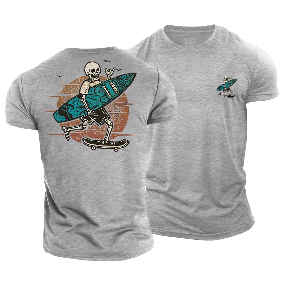 Surf Skull Cotton T-Shirt