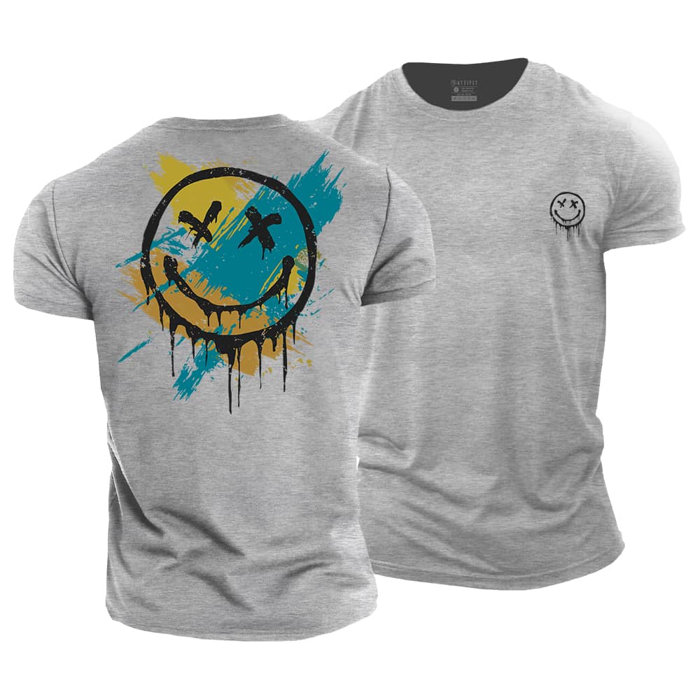 Doodle Smiley Cotton T-Shirt