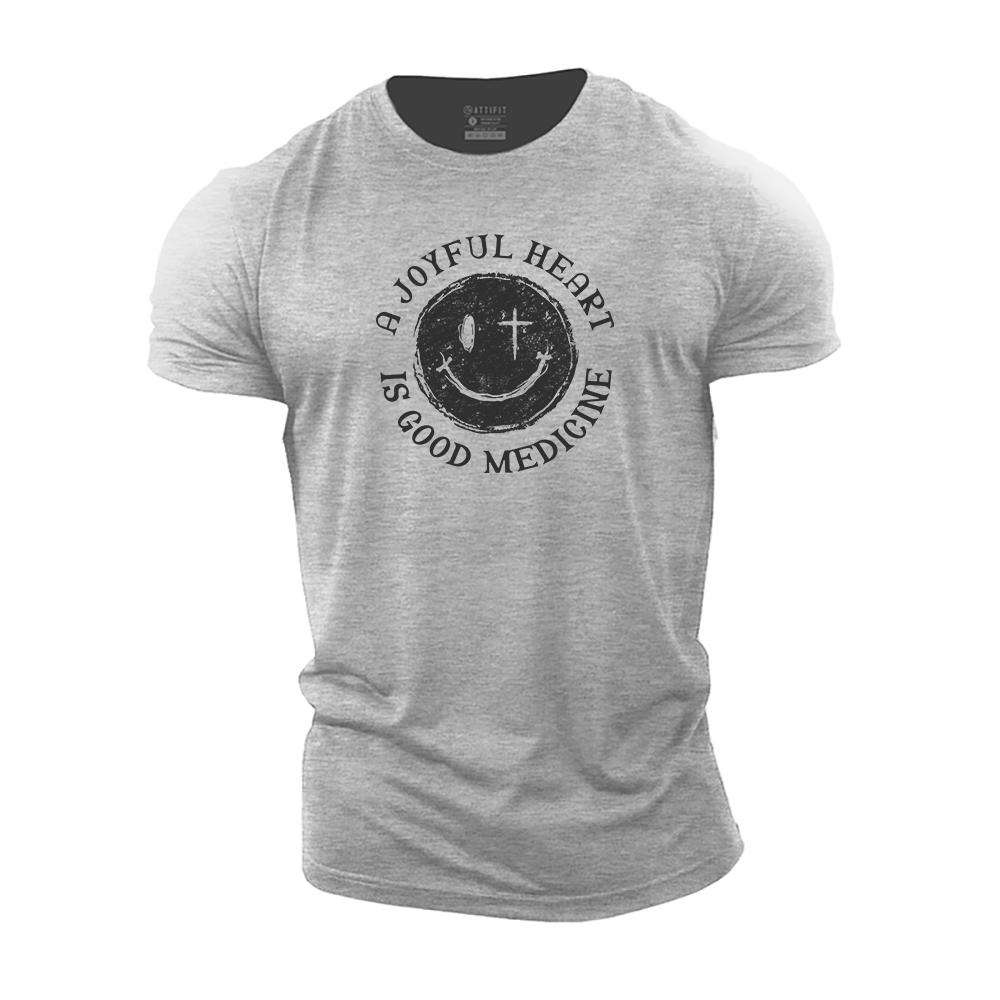A Joyful Heart Is Good Medicine Cotton T-Shirt