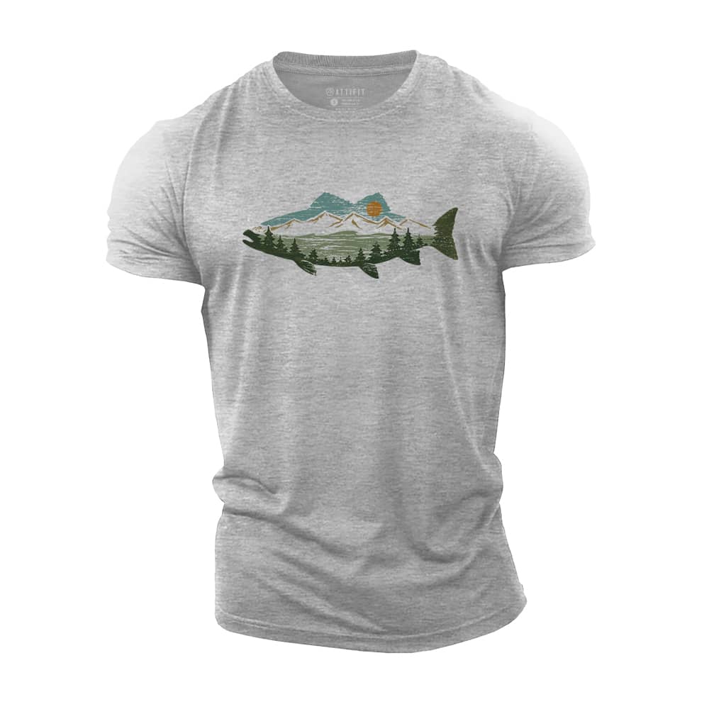 Scenic Fish Cotton T-Shirt