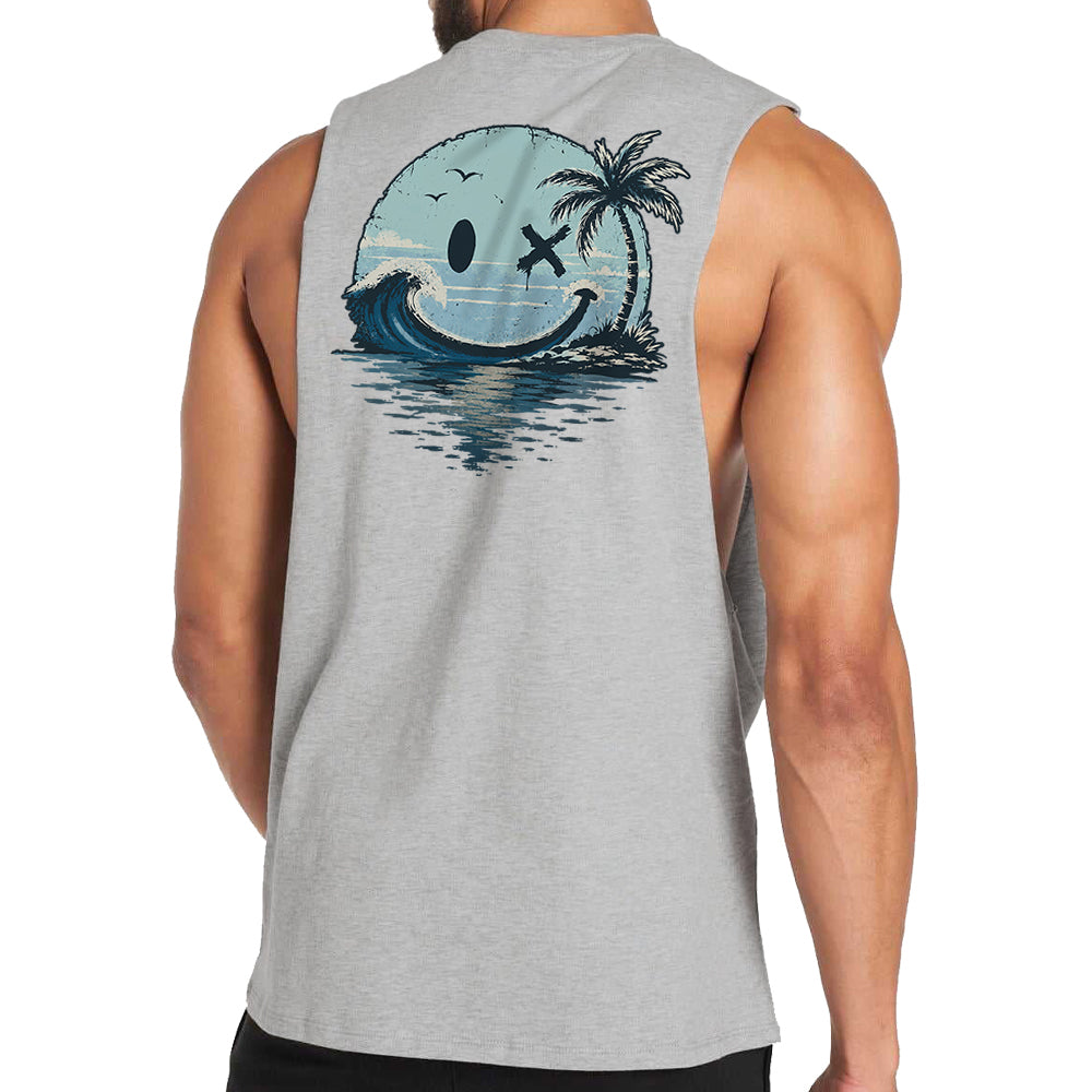 Smiley Wave Palm Tank Top