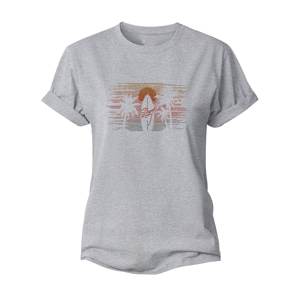 Minimal Surfing View Women's Cotton T-Shirt