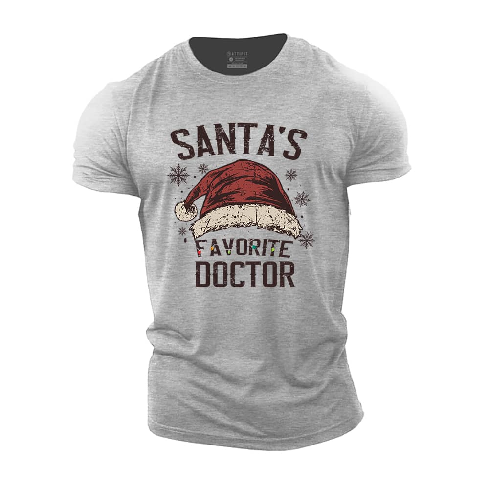 Santa's Favorite Doctor Cotton T-Shirt