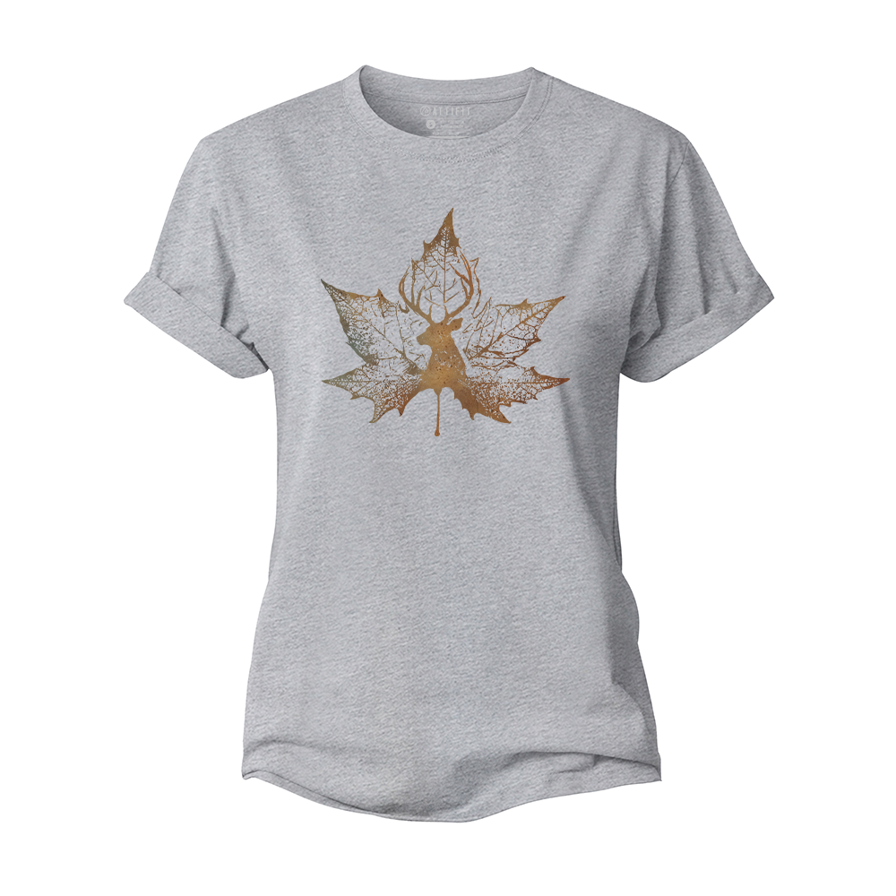 Deer Leaf Women's Cotton T-Shirt