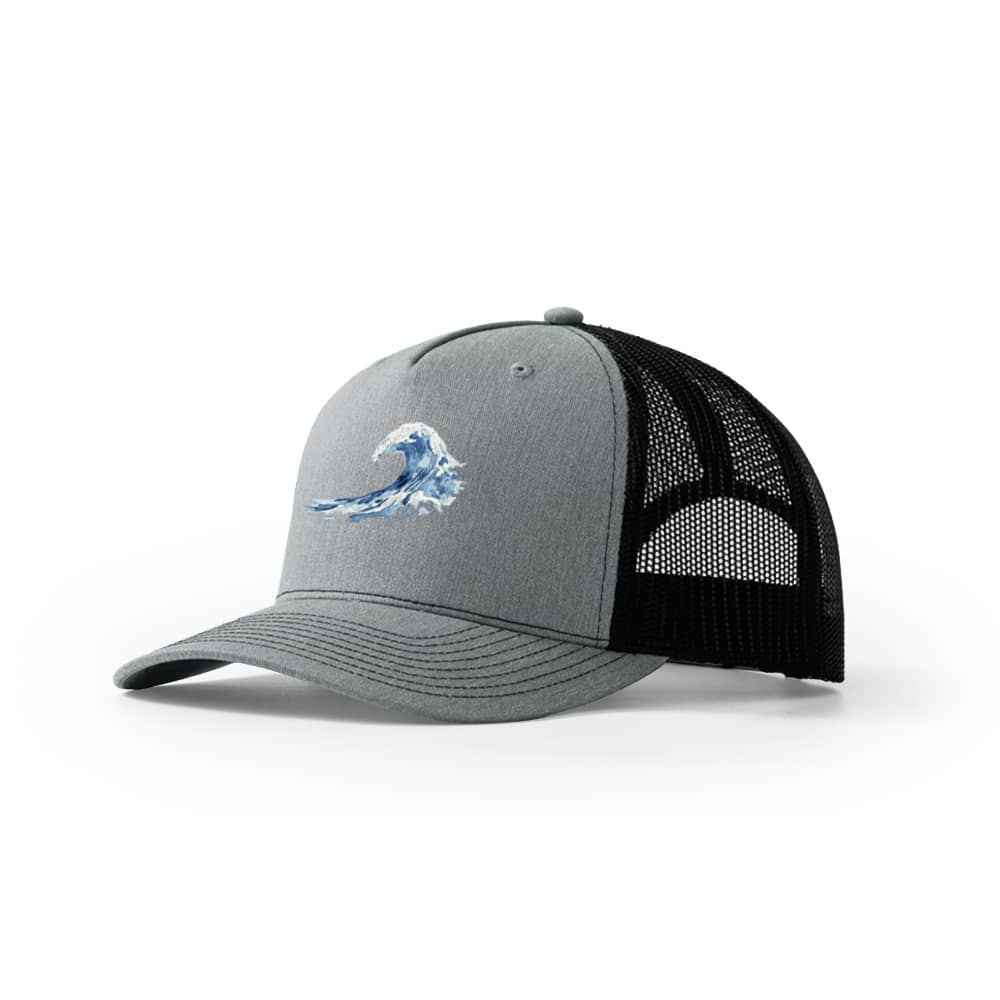 Watercolor Ocean Waves Trucker Hat
