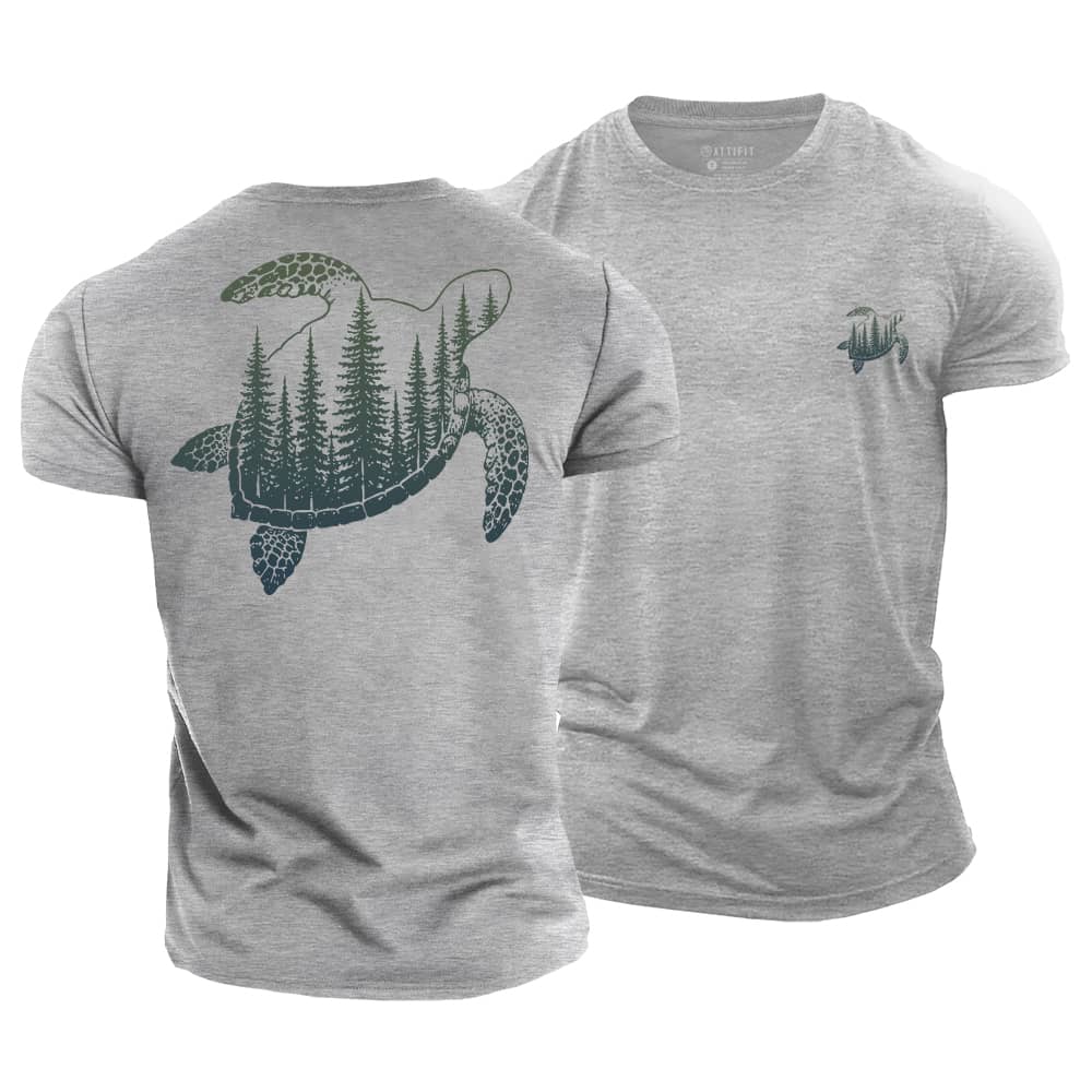 Turtle Forest Cotton T-Shirt
