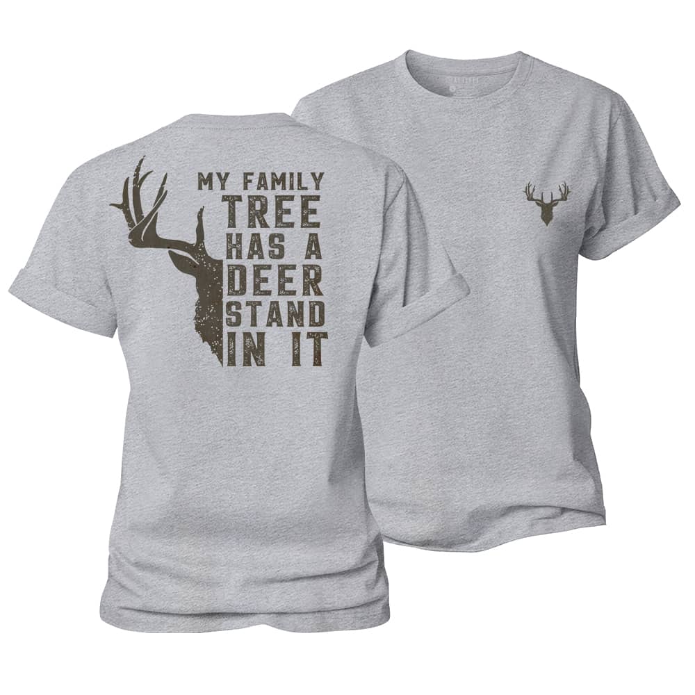 Family Tree Deer Stand Women's Cotton T-Shirt