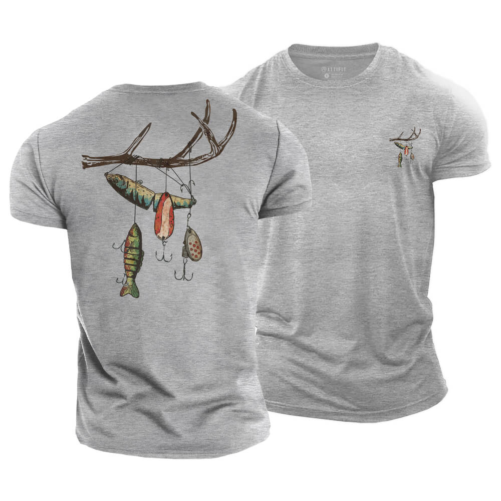 Antler Fish Hook Cotton T-Shirt