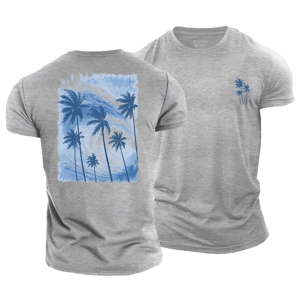 Wave Palm Cotton T-Shirt