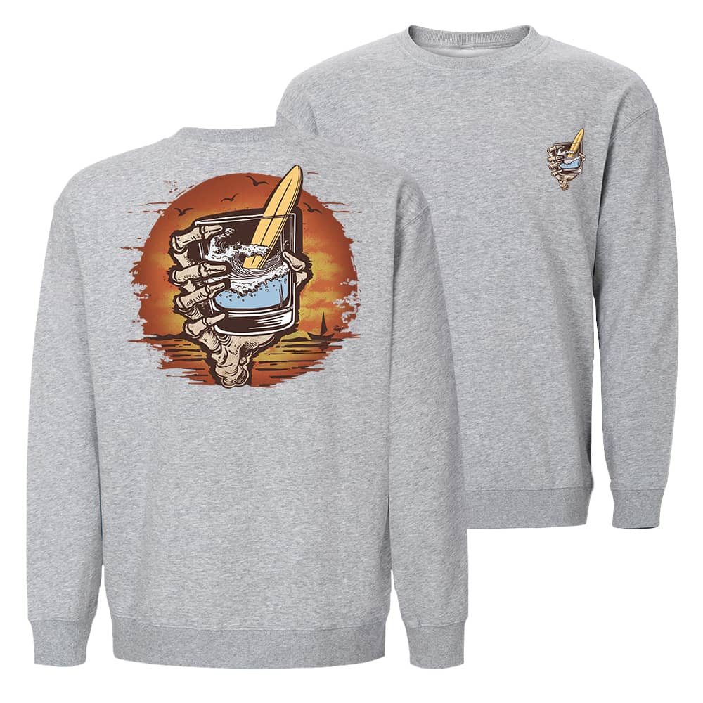 Skull Hand Wave Crewneck Sweatshirt