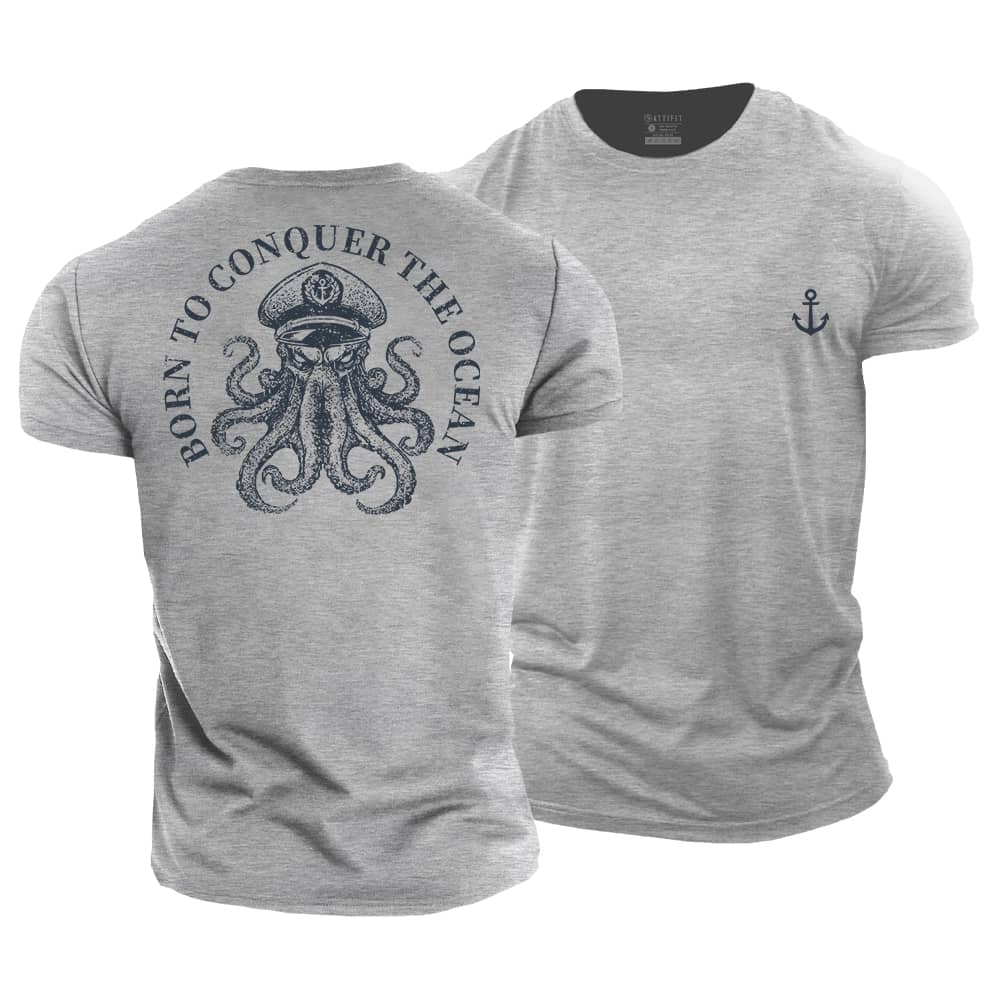 Conquer The Ocean Cotton T-Shirt