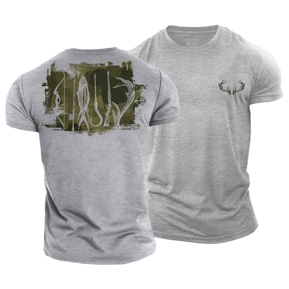 Hunting Fishing Cotton T-Shirt