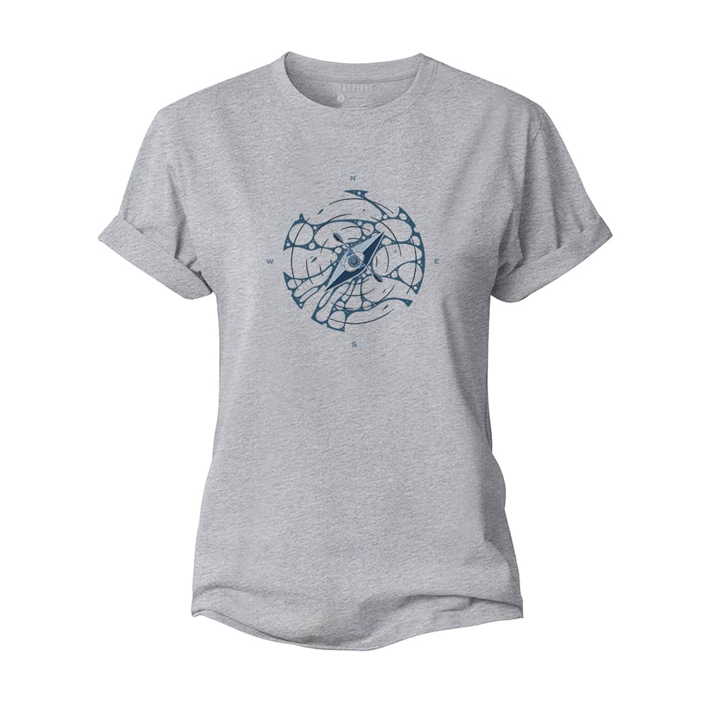 Lake Boat Compass Women's Cotton T-Shirt