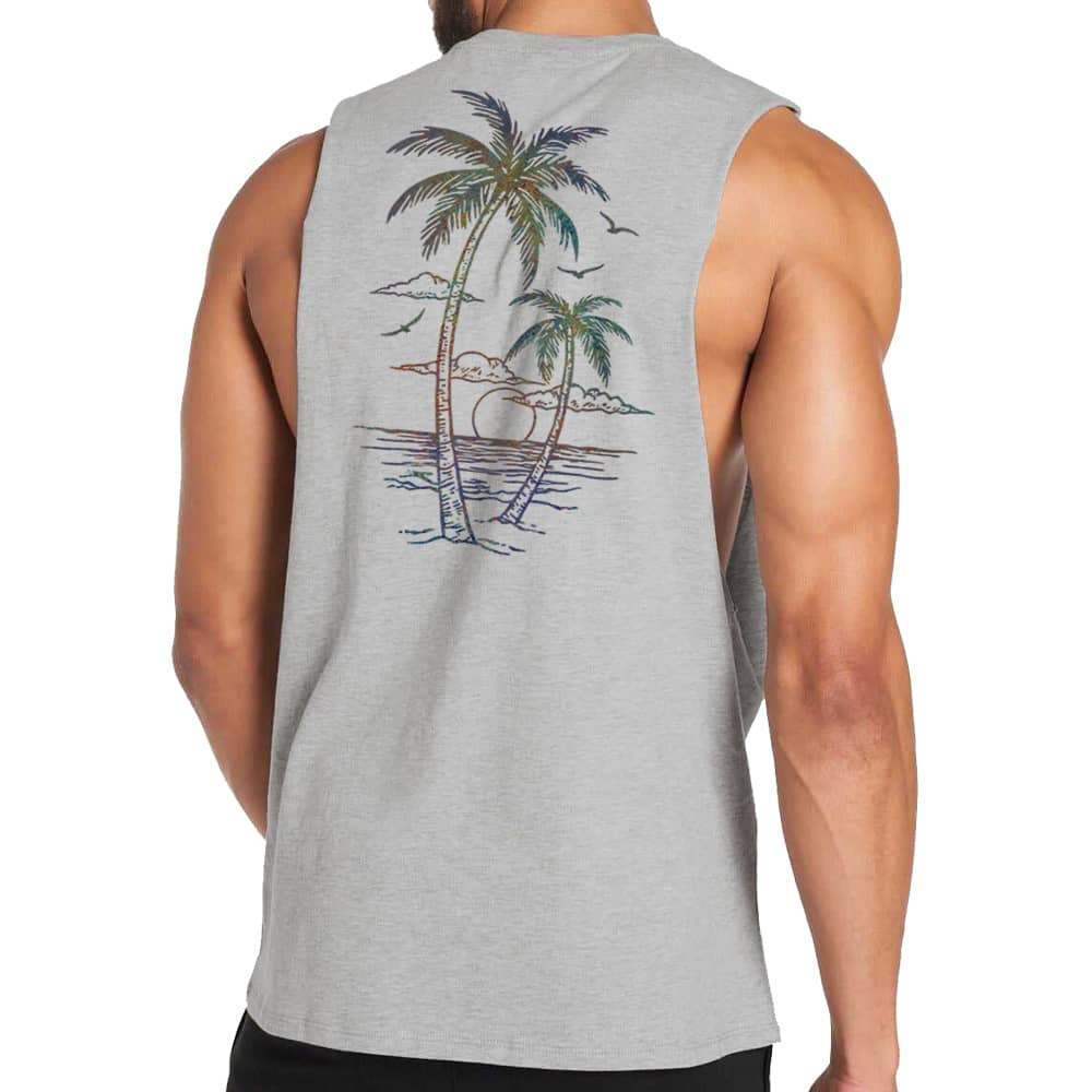 Vibrant Palm Scene Tank Top