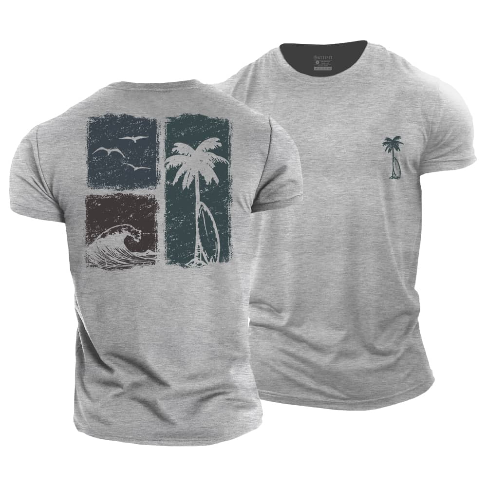 Beach Blocks Cotton T-Shirt
