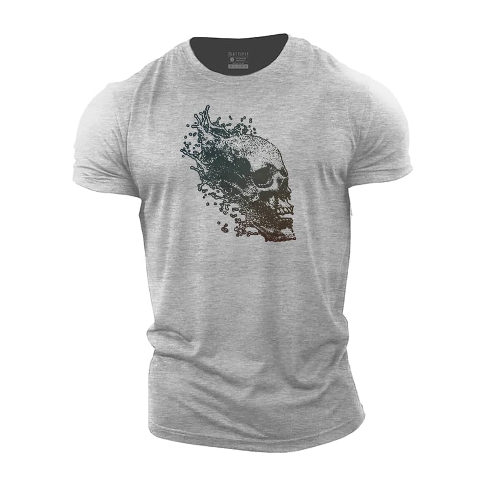 Exploding Skull Cotton T-Shirt