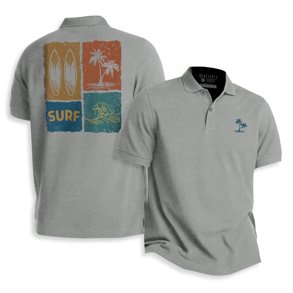 Surf Poster Polo Shirt