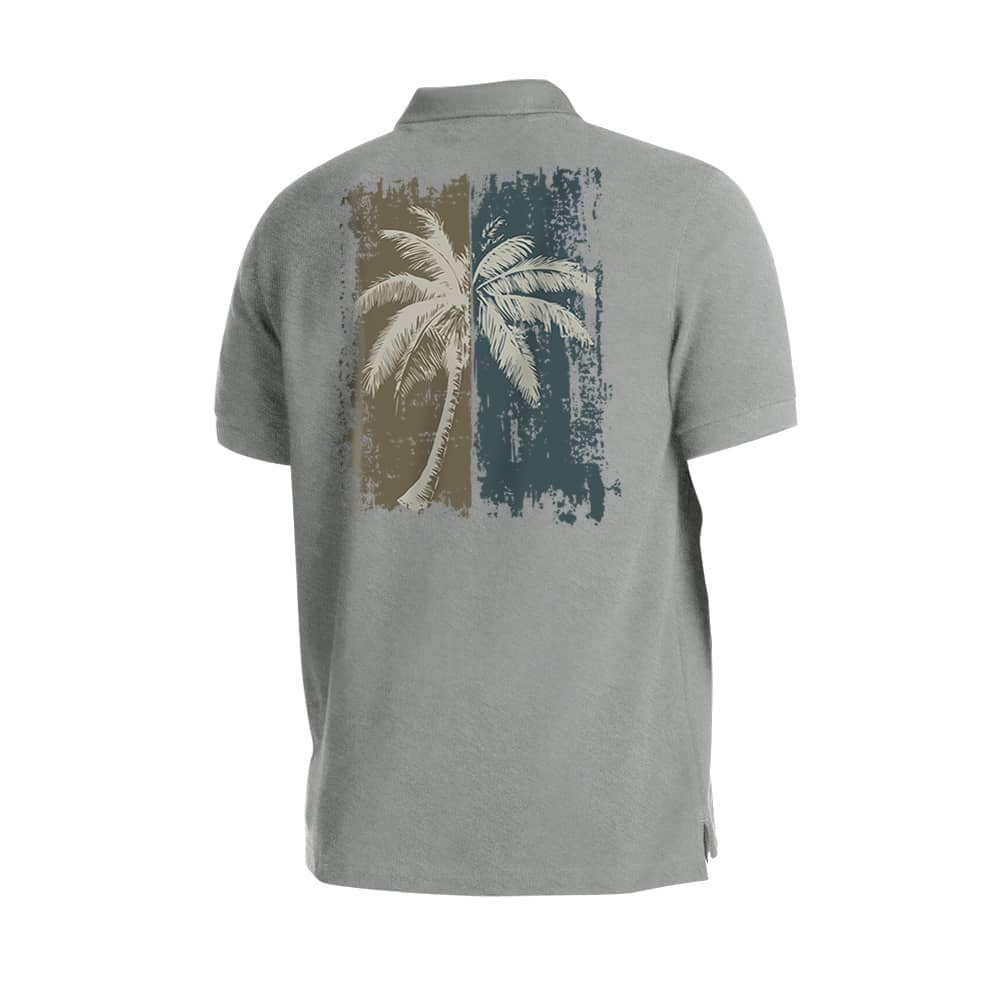 Two-tone Palm Tree Polo Shirt