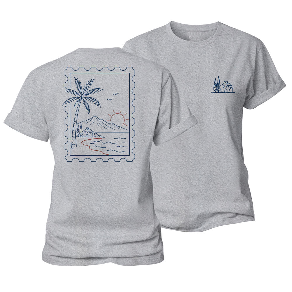 Palm Stamp Women's Cotton T-Shirt
