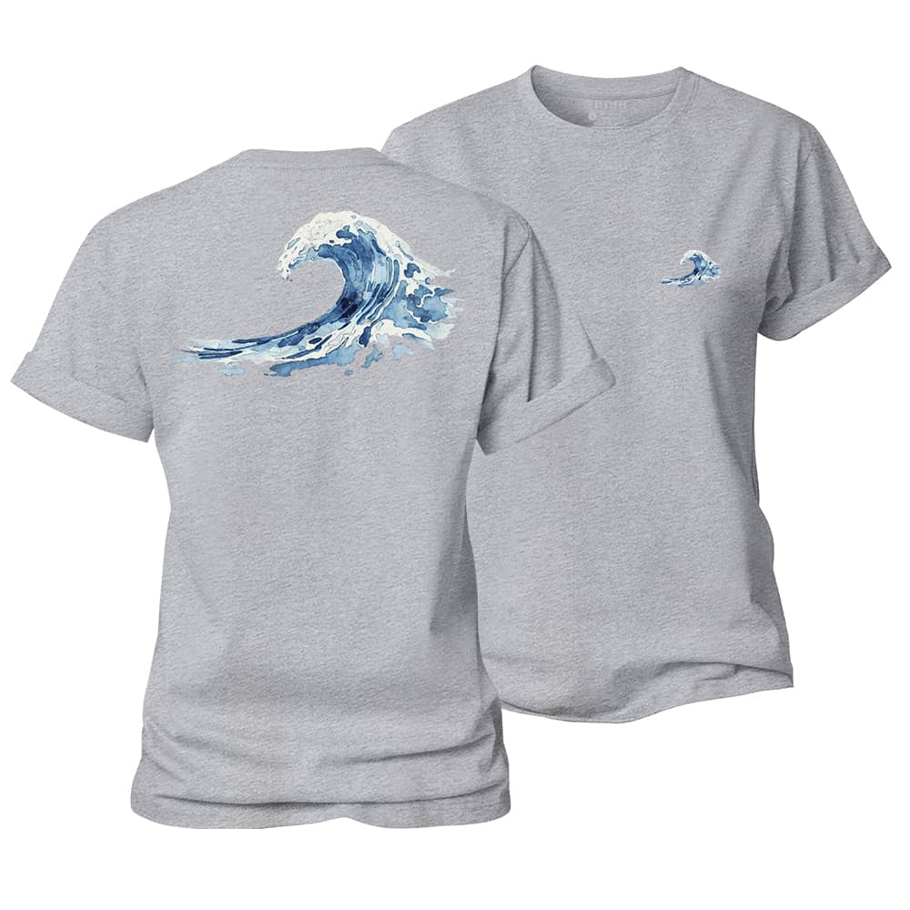 Watercolor Ocean Waves Women's Cotton T-Shirt