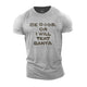 Text Santa Cotton T-Shirt