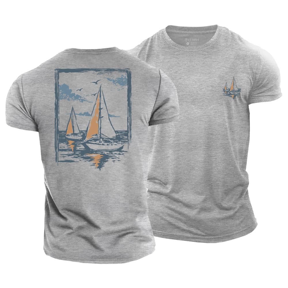 Sunset Sail Cotton T-Shirt