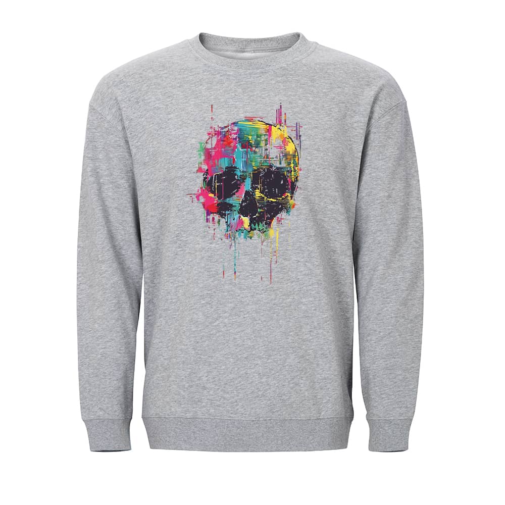 Skull Oil Painting Crewneck Sweatshirt
